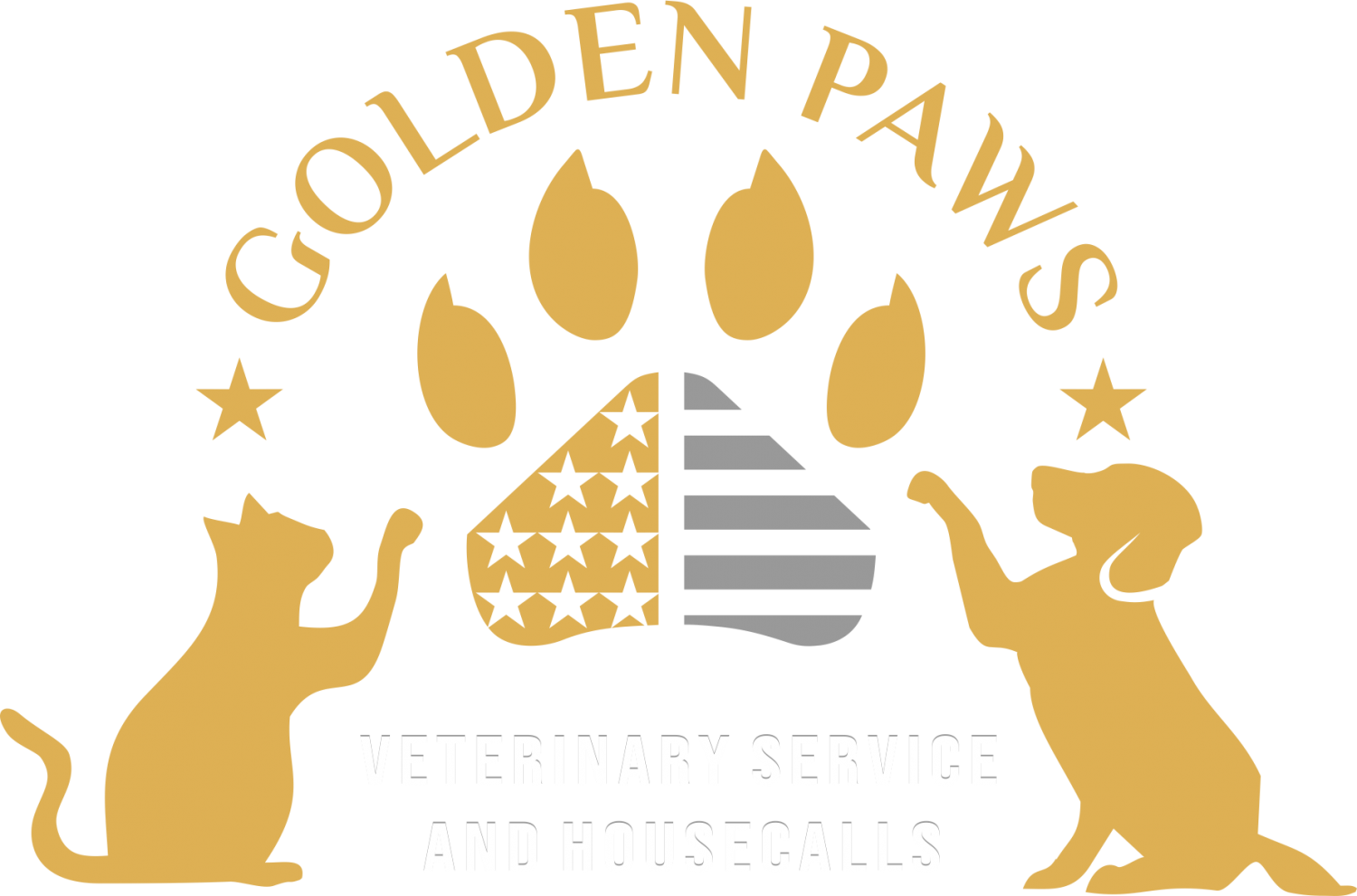 Golden Paws Veterinary Service and Housecalls Logo